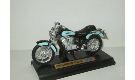 мотоцикл Хонда Honda Shadow VT 1100 C 1986 Welly 1:18 БЕСПЛАТНАЯ доставка, масштабная модель мотоцикла, 1/18