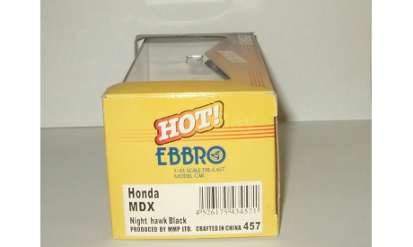 Хонда Акура Honda Acura MDX 2002 Черная Ebbro 1:43, масштабная модель, 1/43