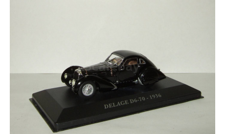 Delage D6-70 1936 Черный Altaya 1:43, масштабная модель, scale43