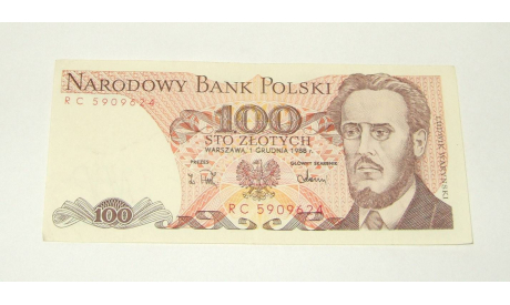 Купюра Польша Сто 100 Злотых Polski Zloty 1988 год RC, масштабные модели (другое)