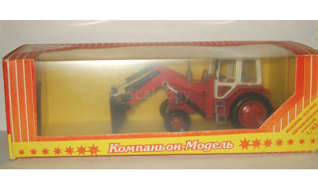 трактор Беларусь МТЗ 82 с Ковшом Красный СССР Компаньон 1:43, масштабная модель, scale43