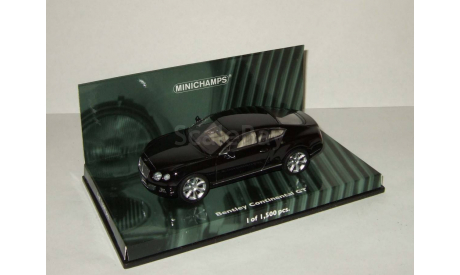 Бентли Bentley Continental GT Черный Minichamps 1 43, масштабная модель, 1:43, 1/43