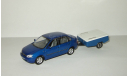 Ваз 1118 Lada Калина Синяя + прицеп Скиф 2005 Агат Тантал Радон Cararama 1:43, масштабная модель, 1/43, Агат/Моссар/Тантал