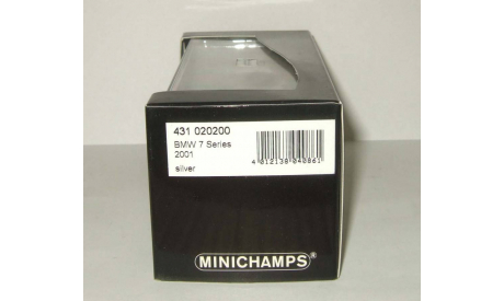 БМВ BMW 7 series E65 2001 Серебристая Minichamps 1:43 431020200, масштабная модель, 1/43