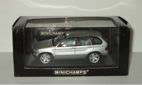 БМВ BMW X5 E53 2000 Серебристый Minichamps 1:43, масштабная модель, scale43
