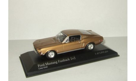 Форд Ford Mustang Fastback 2+2 1968 Minichamps 1:43 400082022, масштабная модель, 1/43