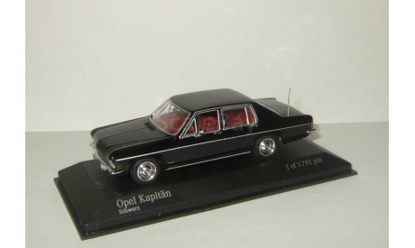 Опель Opel Kapitan 1969 Черный Minichamps 1:43 430046001, масштабная модель, 1/43