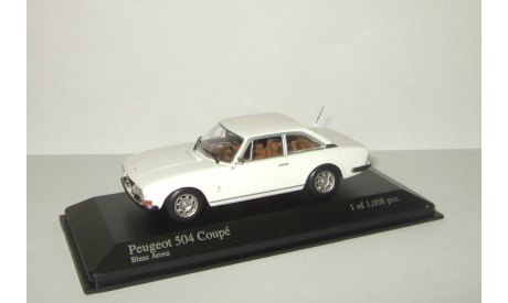 Пежо Peugeot 504 Coupe 1976 Белая Minichamps 1:43 400112125, масштабная модель, 1/43