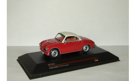 AWZ P70 Coupe 1958 Dark Bordeaux and White IST 1:43 IST042, масштабная модель, scale43, IST Models