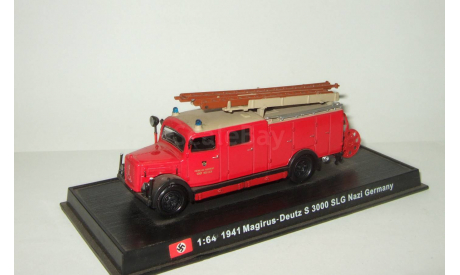 Магирус Magirus Deutz S 3000 SLG 1941 Пожарный IXO Altaya 1:64, масштабная модель, Magirus-Deutz, scale64