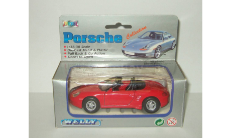 Порше Porsche Boxster 1998 Welly 1:38, масштабная модель, scale43