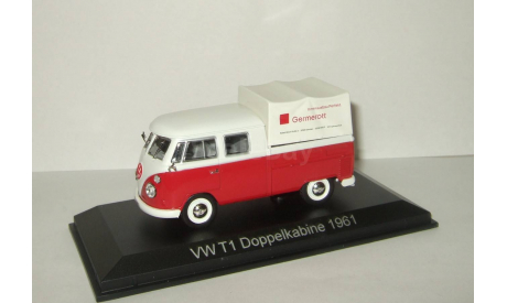 Фольксваген Volkswagen T1 c Transporter Doka Germerott 1 1964 Norev 1:43 840214, масштабная модель, scale43
