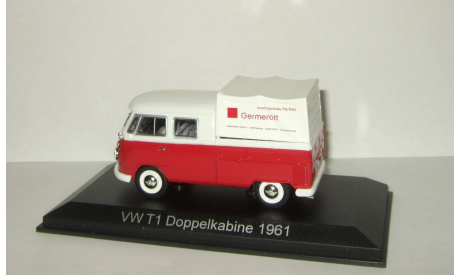 Фольксваген Volkswagen T1 c Transporter Doka Germerott 1 1964 Norev 1:43 840214, масштабная модель, scale43