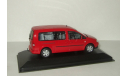 Фольксваген VW Volkswagen CADDY MAXI SHUTTLE 2007 Красный Minichamps 1:43 400057000, масштабная модель, 1/43