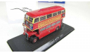 автобус двухэтажный Лондон London Leyland RTV75 1957 Atlas IXO IST Deagostini 1:72, масштабная модель, 1/72