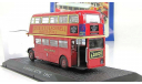 автобус двухэтажный Лондон London Leyland RTV75 1957 Atlas IXO IST Deagostini 1:72, масштабная модель, 1/72