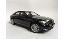 Мерседес Бенц Mercedes Benz S Class W222 2013 Черный металлик Ранний Norev 1:18 183480, масштабная модель, 1/18, Mercedes-Benz