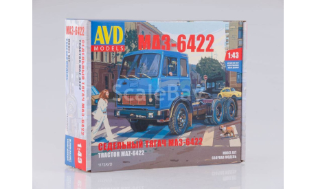 Сборная модель МАЗ-6422 седельный тягач, масштабная модель, AVD Models, scale43
