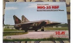 Сборная модель самолета ICM MiG-25 RBF Soviet Reconnaissance Plane, масштаб 1/48