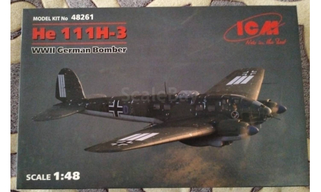 HE-111 H3 + маски, сборные модели авиации, Henkel, ICM, scale48