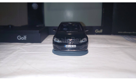 Volkswagen Golf VII (2012) 5d black met. Herpa. Scale 1/43., масштабная модель, i-Scale (Herpa) Dealer Box, scale43