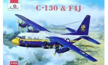 Модели самолетов C-130 & F-4J, сборные модели авиации, Amodel, scale144