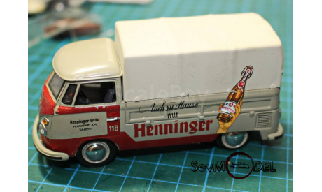 Schuco VW bus  , реклама Henninger, масштабная модель, Volkswagen, 1:43, 1/43