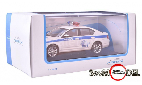 бесплатная доставка! Škoda Octavia III  полиция ДПС Республики Крым , Симферополь, масштабная модель, Abrex, 1:43, 1/43