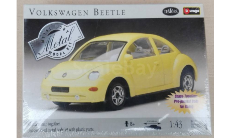 Burago Testors КИТ 1/43 Volkswagen Beetle, масштабная модель, 1:43