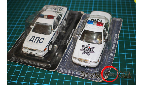 Ford Crown Victoria 2 шт., масштабная модель, Автомобиль на службе, журнал от Deagostini, 1:43, 1/43