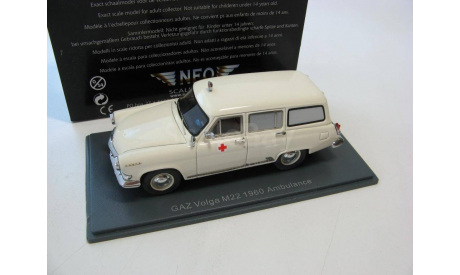 NEO ГАЗ M-22E ’Волга’ Ambulance (export version) 1960 г. 1:43, масштабная модель, 1/43, Neo Scale Models