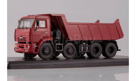 SSM КАМАЗ-6540 8х4 самосвал (ранний) вишнёвый, масштабная модель, 1:43, 1/43, Start Scale Models (SSM)