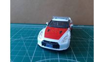 Nissan GT-R полиция деа, масштабная модель, Полицейские машины мира, Deagostini, scale43