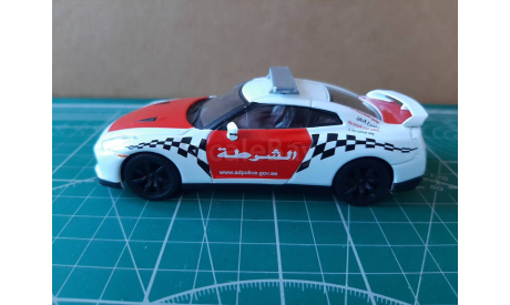 Nissan GT-R полиция деа, масштабная модель, Полицейские машины мира, Deagostini, scale43
