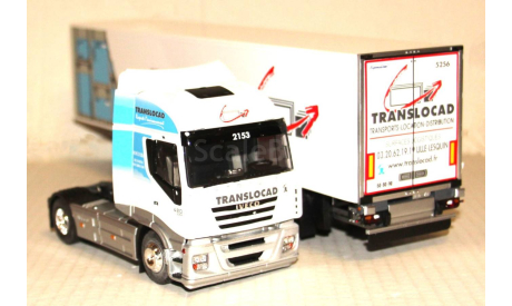 1:43 Eligor #114427 IVECO Stralis 420 EEV Active Space (4x2) 2007 + Semi TRANSLOCAD white/light blau, масштабная модель, scale43