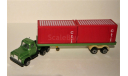 Mack Truck (6x4) + 3-Ache Container Trailer CTi, green/red, USA, масштабная модель, WT (made in Hong Kong), scale0