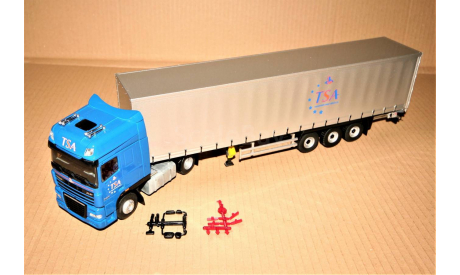 1/43 Eligor DAF XF105.460 Super Space Cab (4x2) Tautliner TSA 2005 blue/silver, France, масштабная модель, scale43