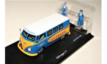 1/43 Schuco VW T1 Bus ’LUFTHANSA’ mit 2 Stewardess-Figuren, blue/yellow, Grrmany, масштабная модель, Volkswagen, scale43