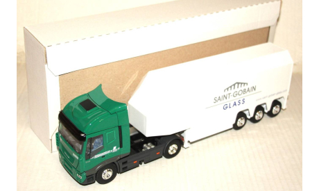 1:43 Eligor #112342 Стекловоз IVECO Stralis 540 Active Space (4x2) + Lanutti SAINT-GOBAIN GLASS green/white, масштабная модель, scale43