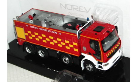 1:43 Norev RENAULT Kerax (8x4) Pompiers FMOGP 2008 red, масштабная модель, scale43