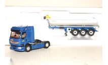 1:43 Eligor #114602 Renault Premium 440 DXI Avec Benne Fruehauf Rave Transports blue/silver, масштабная модель, 1/43