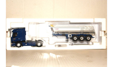 1:43 Eligor #114602 Renault Premium 440 DXI Avec Benne Fruehauf Rave Transports blue/silver, масштабная модель, scale43