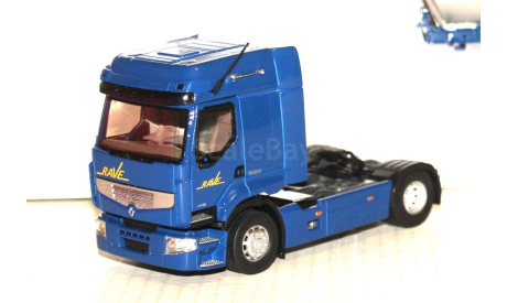 1:43 Eligor #114602 Renault Premium 440 DXI Avec Benne Fruehauf Rave Transports blue/silver, масштабная модель, scale43