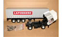 1/43 Eligor Renault R385 (4x2) + 3-Ashe Trailer Semi Transports LAPERRIERE 1990 grey, France, масштабная модель, scale43