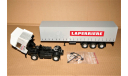 1/43 Eligor Renault R385 (4x2) + 3-Ashe Trailer Semi Transports LAPERRIERE 1990 grey, France, масштабная модель, scale43