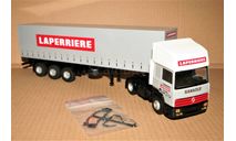 1/43 Eligor Renault R385 (4x2) + 3-Ashe Trailer Semi Transports LAPERRIERE 1990 grey, France, масштабная модель, scale43