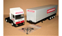 1/43 Eligor Renault R385 (4x2) + 3-Ashe Trailer Semi Transports LAPERRIERE 1990 grey, France, масштабная модель, scale43