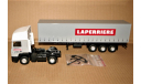 1/43 Eligor Renault R385 (4x2) + 3-Ashe Trailer Semi Transports LAPERRIERE 1990 grey, France, масштабная модель, scale43