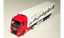 1/87 Herpa MAN TGX 18.560 D38 (4x2) red ’100 Yahres MAN Truck & Bus’ + FrigoTrailer KRONE white, Germany, масштабная модель, HERPA Miniaturmodelle, 1:87