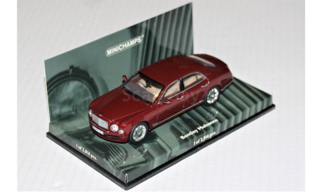 1/43 Minichamps #436 139901 BENTLEY Mulsanne 2010 red metallic, масштабная модель, scale43